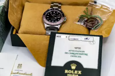 Rolex GMT Master 16700 faded Pepsi SWISS only dial Full Set 1999 photo 11