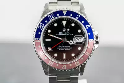 Rolex GMT Master 16700 faded Pepsi SWISS only dial Full Set 1999 photo 5