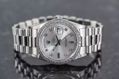 Rolex Day-Date 18046 Chronometer Platinum perfect Condition 1988 photo 2