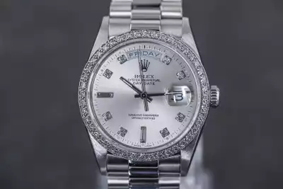 Rolex Day-Date 18046 Chronometer Platinum perfect Condition 1988 photo 5