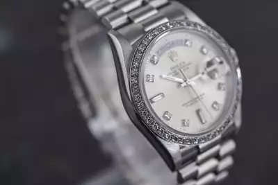 Rolex Day-Date 18046 Chronometer Platinum perfect Condition 1988 photo 8
